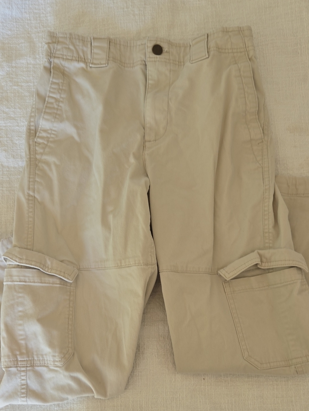 Old Navy Woman's Light Beige Cargo Pants - Utility Pockets